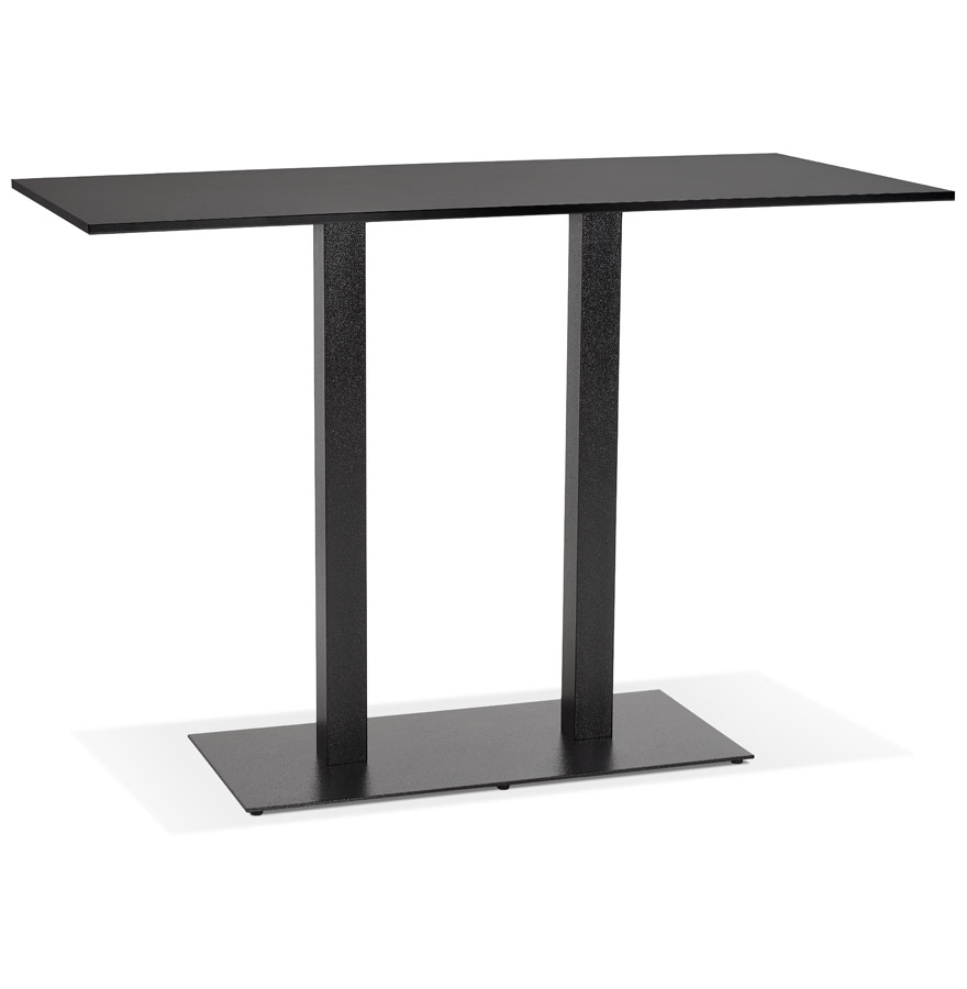 Design Stehtisch 'AUSTIN BAR' schwarz mit schwarzem Metallfuß - 160x80 cm