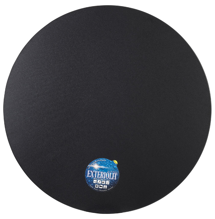 Alterego Tischplatte LIMULE RUND Farbe Schwarz