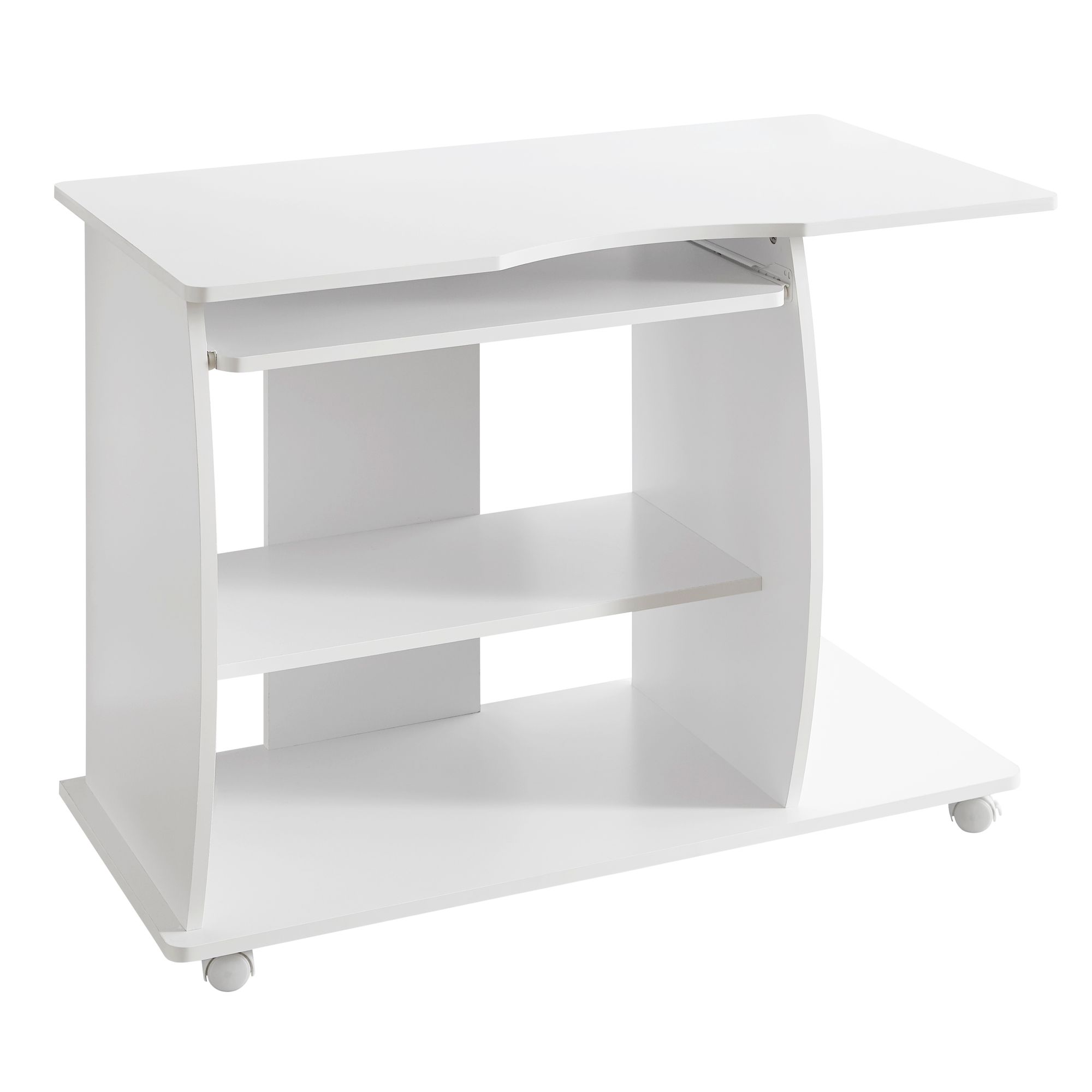 Computertisch GRASSE weiß | 90x71x50 cm | Holzspanplatte