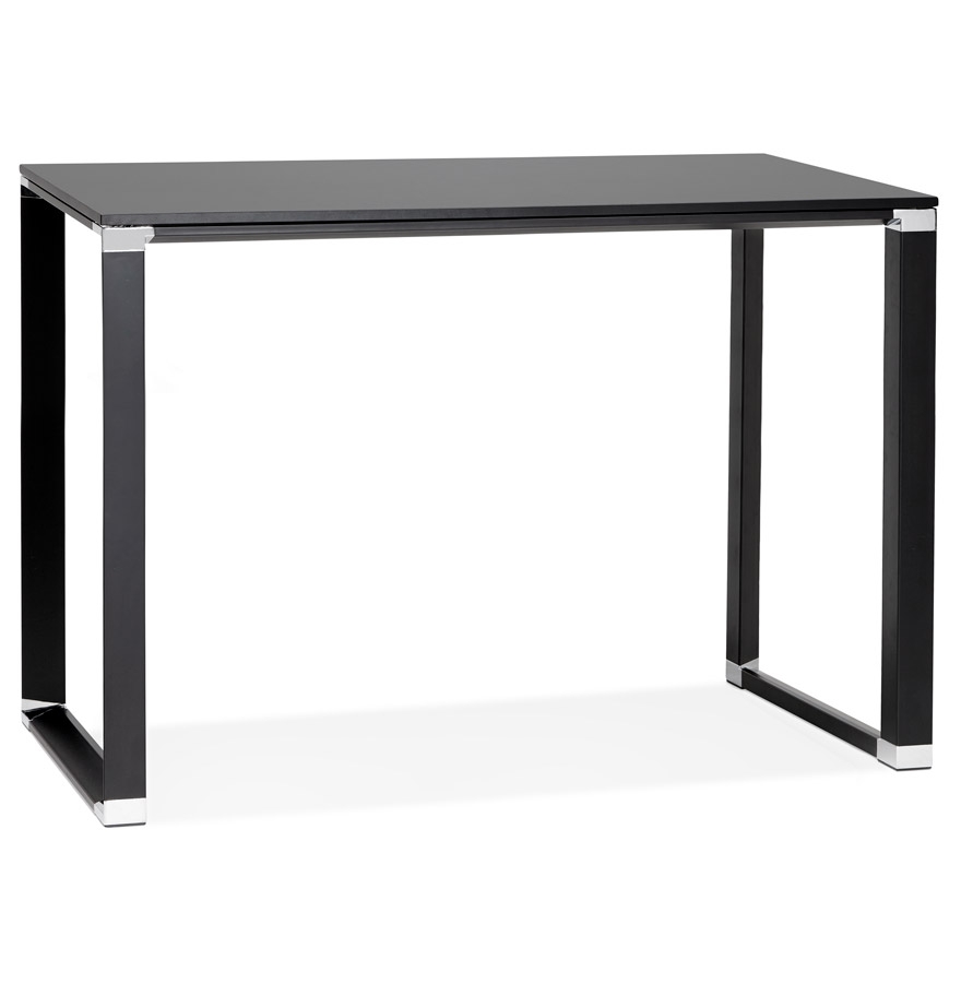 Alterego Hochschreibtisch XLINE 140x70 cm Gestellfarbe Schwarz Tischplatte Schwarz