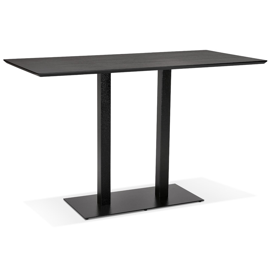 Design Stehtisch 'ZUMBA BAR' schwarz mit schwarzem Metallfuß - 180x90 cm