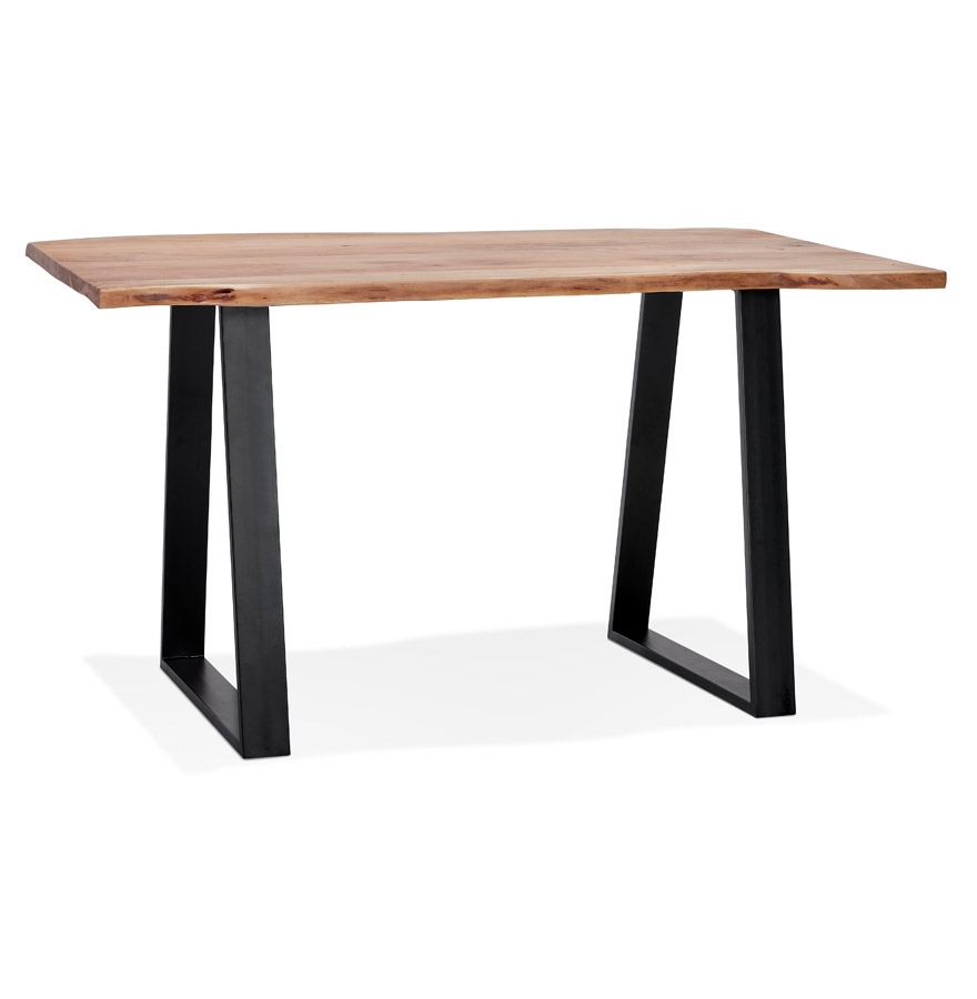 Barhocker 'RAFA' aus Massivholz und Metall - 160x90 cm
