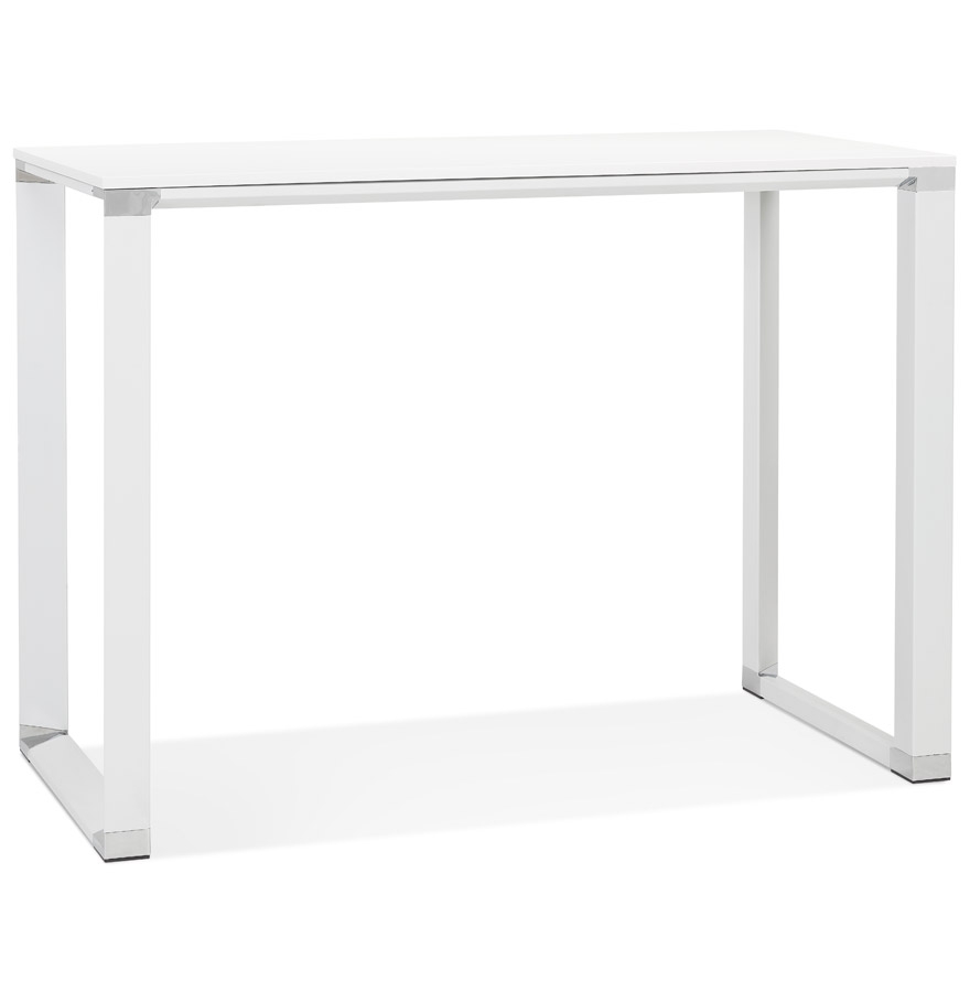 Alterego Hochschreibtisch XLINE 140x70 cm Gestellfarbe Weiß Tischplatte Weiß