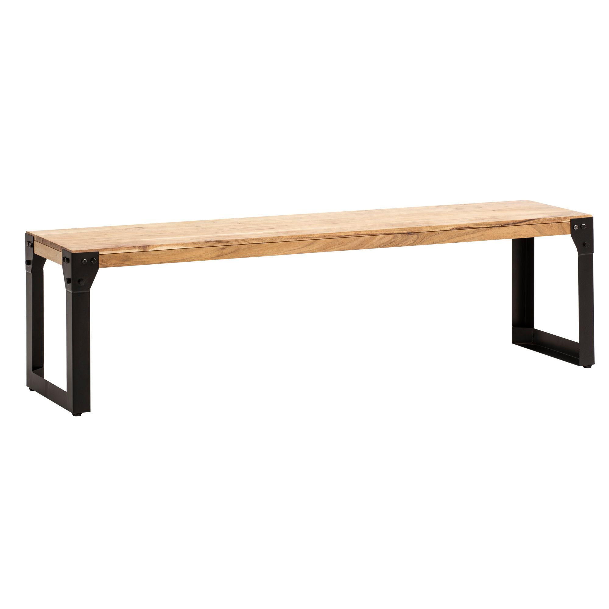 Wohnling esszimmerbank akazie massivholz 120 cm sitzbank essbank industrial 