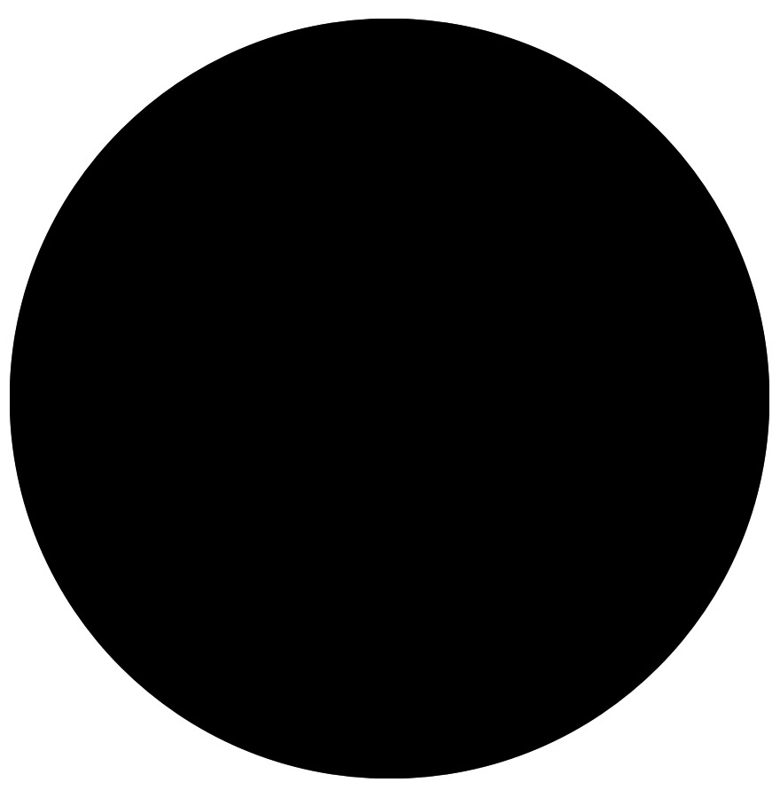 Alterego Tischplatte RINGO Ausführung Ø 60 cm Farbe Schwarz