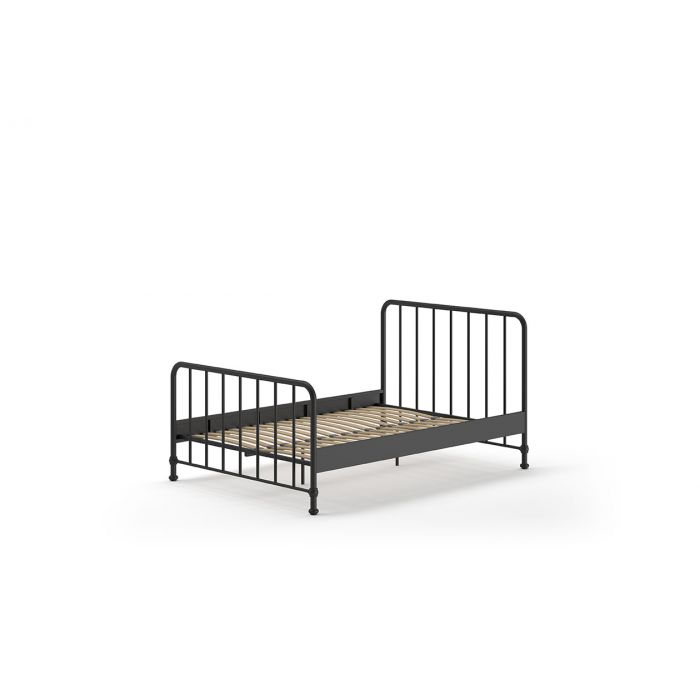 Bronxx bett schwarz matte 140x200cm